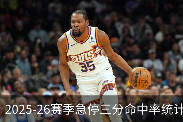 2025-26赛季急停三分命中率统计：麦克布莱德领跑